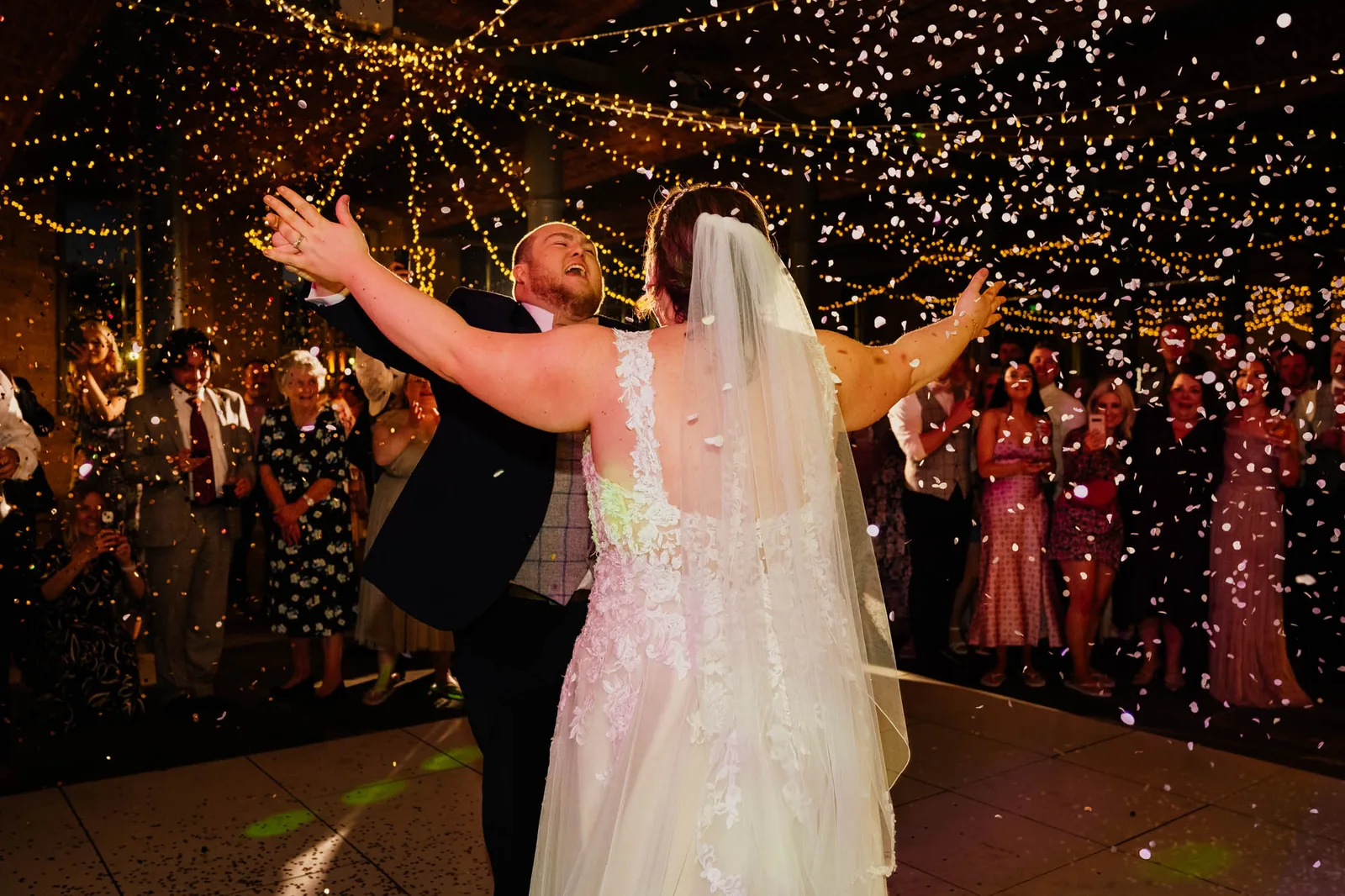 The first dance, mid-burst