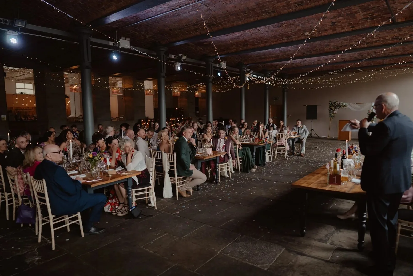 The room, mid-speech